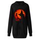 thumbnail image 4 of Vestido tipo sudadera con capucha y bolsillo de longitud media con estampado de Halloween para mujer Fridja  nbo4409, 4 of 5