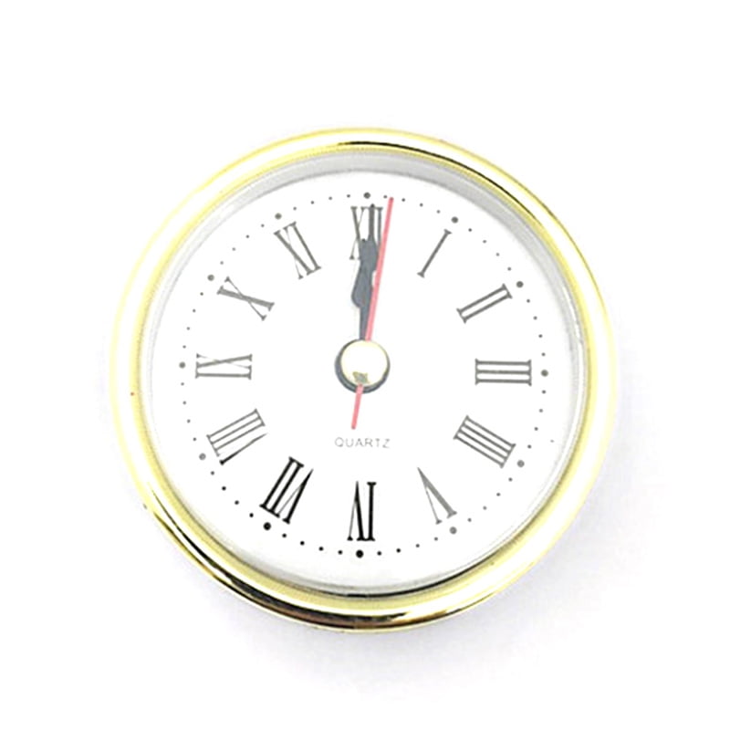 Quartz Movement Insert Arabic Numeral White Face 65mm Classical Clock 2-1/2" 
