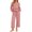 Red, variant on Szluipve 2 Piece Sets for Women Gingham Plaid Round Neck Long Sleeve Ruffle Peplum Top And Drawstring Wide Leg Cropped Pants 2 Piece Outfit Casual Loungewear Set With Pockets Brown XL