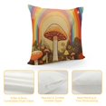 thumbnail image 4 of BCIIG Mushrooms Rainbow Sunbeam Graphic Decorative Throw Pillow Cover for Home Couch Living Room Sofa Square Car Bedroom 1PC 18x18in, 4 of 5