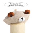 thumbnail image 3 of Cute Bear Kids Beret Hat Soft & Warm Knitted Cap for Boys and Girls Autumn Winter Toddlers Beanie Cap Windproof Hat Yellow, 3 of 5