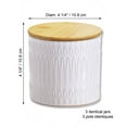 thumbnail image 3 of ITY International - Set of 3 Airtight Ceramic Storage Jars with Bamboo Lid, Size Small, White, 3 of 5