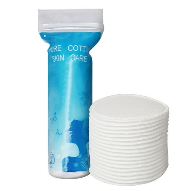 80 Feuilles Coton Rond Jetable à Double Usage Tampon en Coton Tampon Démaquillant