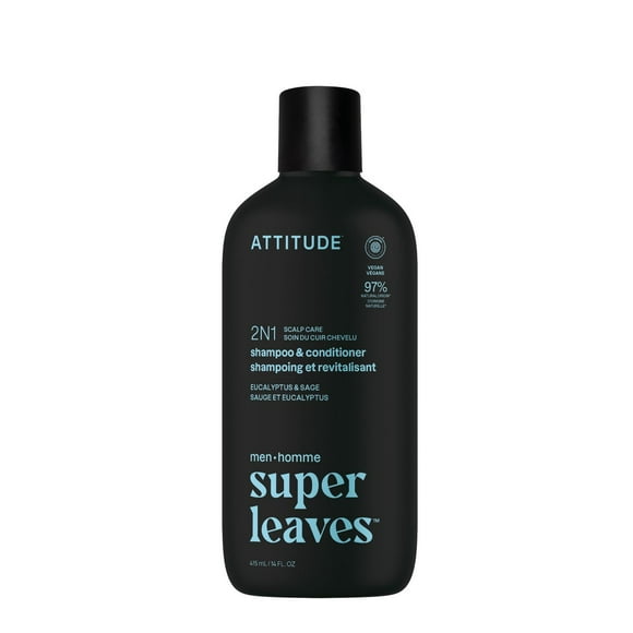 ATTITUDE super leaves, 2-in-1 Shampoo & Conditioner Scalp care, Eucalyptus & Sage