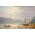 thumbnail image 2 of Carl Morgenstern 14x11 Gold Ornate Wood Frame and Double Matted Museum Art Print Titled - Mittagsson St. Goarshausen, 2 of 4