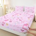 thumbnail image 3 of Castle Fairy Kawaii Princess Castle Girl Full Size Sheets 4-Piece,Pink Crystal Butterflies Breathable Bed Sheets,Starry Sky Lightweight Sheet Sets,Breathable Home Decor, 3 of 7