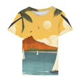 thumbnail image 4 of Yuwull Summer Tops Womens Tops Casual Women'S Casual Pullover Retro Printed Round Neck Short Sleeved Ladies Tops And Blouses On Clearance6XL, 4 of 5