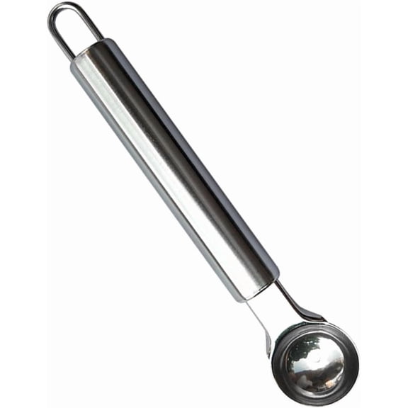 DERALAON Melon Baller Scoop, 6.68 Inch Food Grade Stainless Steel Fruit Scooper, Multi-Purpose Kitchen Tool for Watermelon, Melon, Ice Cream & Meatball