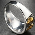 thumbnail image 6 of Retro Vintage Stainless Steel Gothic Death Skull Skeleton Cocktail Party Biker Statement Halloween Ring, 6 of 10
