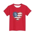 thumbnail image 4 of ITSAME 4th of July T-Shirts for Boys, Crewneck Independence Day Print Short Sleeve Kids Patriotic Graphic Tee Red Size 9-10T, 4 of 5
