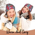 thumbnail image 4 of Lsque Hand Drawn Strawberry Pattern Knitted Beanie, Unisex Winter Hat, Knit Hat Winter Beanies Thick Fisherman Beanies Cuffed Plain Skull Caps, 4 of 6