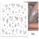 thumbnail image 1 of Calcomanía 3D para uñas de mariposa blanca y negra, calcomanías geométricas, calcomanías de flores doradas DIY, diseños para decoración de manicura y salón de uñas Tan Jianjun unisex, 1 of 2