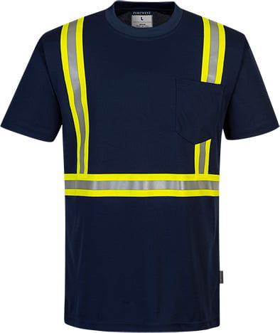 Portwest F131 Iona Xtra Enhanced Visibility T-Shirt Navy, 4X-Large