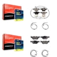 thumbnail image 1 of Positive Plus Front Rear Semi-Metallic Disc Brake Pads and Extra Wear Sensors Kit for Car BMW 328i 323i KPW-100274, 1 of 8