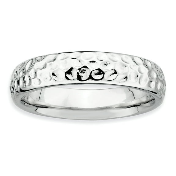 Stackable Expressions Sterling Silver  Rhodium Ring