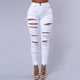 thumbnail image 5 of Sonducket Jeans Cintura alta Pantalones de mezclilla ajustados Mujer Pantalones largos ajustados Prendas para la parte inferior del cuerpo Blanco METRO, 5 of 6