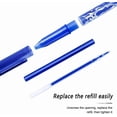 thumbnail image 2 of 12-Pack Blue 0.5mm Retractable Erasable Pens with Safe Precision Ink, Comfortable Anti-Slip Grip, Ultra-Thin Tip for Smooth Writing, Reusable Design with Easy Ink Replacement, Ideal for Students &, 2 of 6