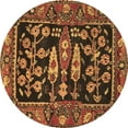thumbnail image 1 of Ahgly Company Indoor Round Animal Brown Traditional Area Rugs, 4' Round, 1 of 4
