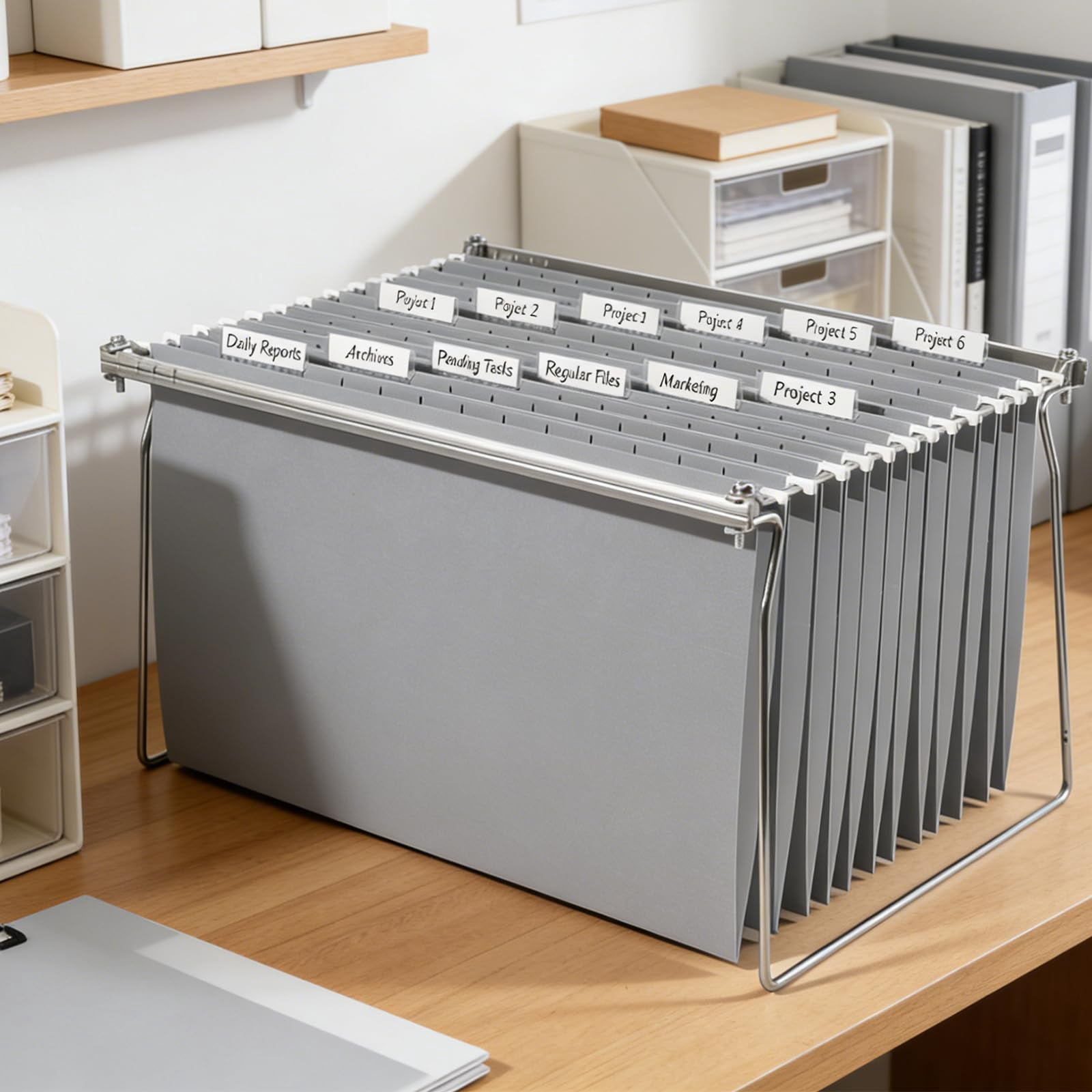 Hanging File Folders Legal Size  Gray 25 Pack 1/5-cut Tabs Stay Organized For Your Home And Office Bulk Documents