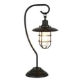 thumbnail image 3 of Maklaine Contemporary Metal Nautical Lantern Table Lamp in Black and Bronze, 3 of 11
