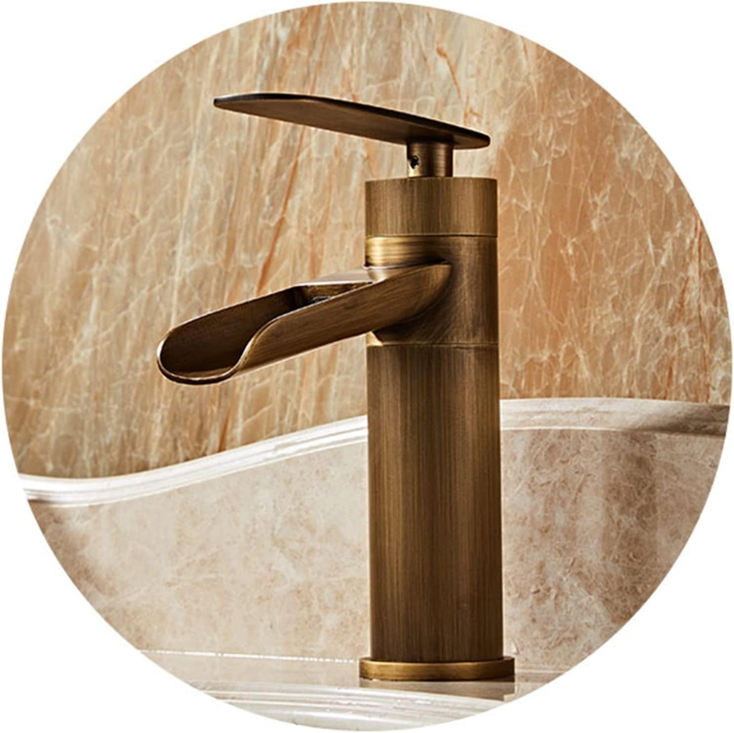Faucet Waterfall tap Bathroom faucets Bathroom Sink Faucet Single Hole Tall Single Handle one Hole Bathroom Faucet Black Faucet Bathroom for Washbasin,White B