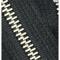 33" Nickel Zipper ~ YKK #5 Nickel Metal - Separating ~ 580 Black (1 zipper/pack)