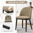 thumbnail image 2 of Wooden Dining Chairs Set of 4/Set of 6, Upholstered Kitchen Dining Room Chair, Modern Linen Fabric Farmhouse Dinner Chair with Leveling Feet/High Backrest Support for Dining Room, Living Room, 2 of 8