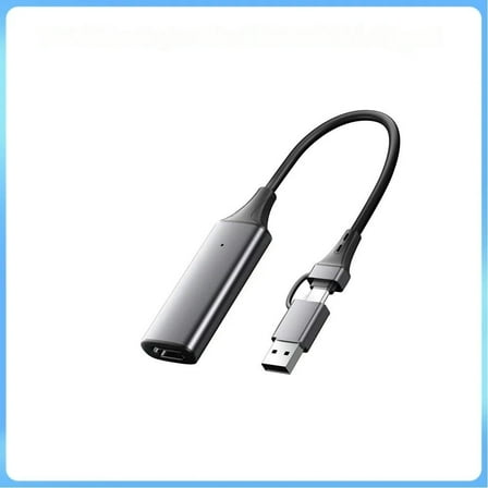FOR 2 IN1 Video Capture Card HDMI-Compatible in To USB A Type-C Audio Video Recorder for PC Game Streaming Live Broadcasting Teachin