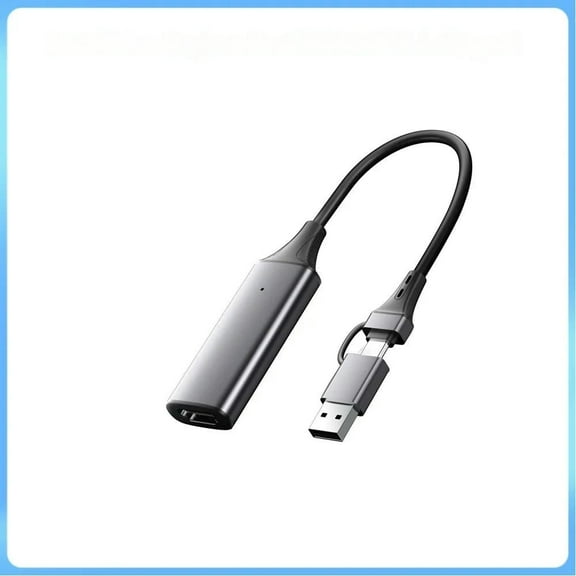 FOR 2 IN1 Video Capture Card HDMI-Compatible in To USB A Type-C Audio Video Recorder for PC Game Streaming Live Broadcasting Teachin