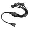 Adaptador de cable de extensión de 3 pines Cable divisor de 3 pines Cable de extensión de placa base de computadora de 5V con accesorios de función de enchufe para MSI ASUS ASRock LED FLhrweasw El nuevo