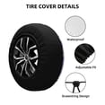 thumbnail image 2 of Susaid Eiffel Tower and Hearts Print Tire Covers,Waterproof Anti-UV Snow Sun Rain Tire Covers for RV,Truck, SUV, Trailer, Camper-16 inch, 2 of 6