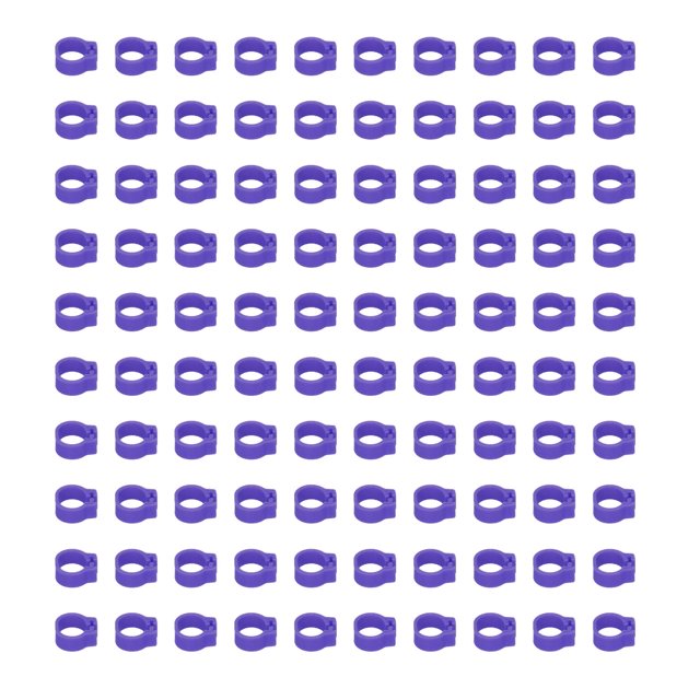 100 Pcs Anneaux de Jambe de Pigeon 8 mm Faciles à Identifier Réutilisables Légers Durables Fournitures pour Volaille