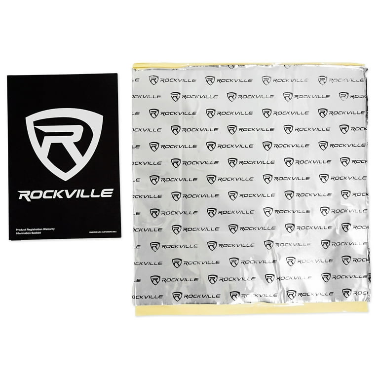 Rockville Rockmat RM3 (2) 12x12 Butyl Rubber Sound Dampening/Deadening Car  Kit