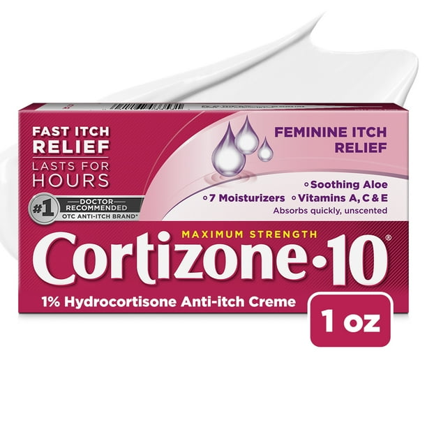 Cortizone 10 Maximum Strength Feminine Itch Cream, 1 oz.