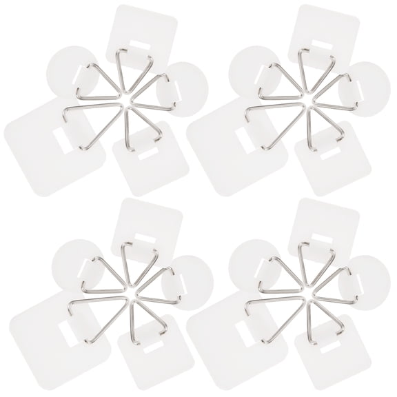 OULII 1Set Household Picture Hooks White Lightweight Plastic for Wall and Door Use