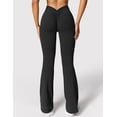 thumbnail image 2 of Scrunch Flare Leggings Daze V Back Butt Lifting Wide Leg High Waist 31.5" Gym Workout Yoga Pants, 2 of 6