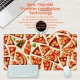 thumbnail image 4 of Desk Mat, Realistic Pizza Slices Desk Pad, Pizza Food Large Gaming Mouse Pad for Desk, 31.5"x11.8" Extended Big Computer Keyboard Mouse Pad with Non-Slip Base and Stitched Edge, 4 of 13