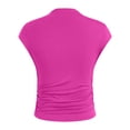 thumbnail image 7 of yueewhu Women's Going Out Basic Tank Tops Mock Neck Spring Clothes Sleeveless Cute Shirts Summer Y2K Sexy Outfits 2026 (Hot Pink, L), 7 of 7