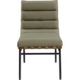 thumbnail image 3 of Meridian Furniture Burke Olive Vegan Leather Dining Chair (Set of 2), 3 of 7