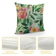 thumbnail image 4 of Creowell Spring Pillow Covers ,Pink Flowers Green Leaves Watercolor Floral Throw Pillow Case Home Decorations Cushion Cover for Couch Sofa Bed Farmhouse Indoor Outdoor Decor, 4 of 5
