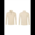 thumbnail image 3 of Sudadera Informal de Larga con Cuello Alto y Cremallera de un Cuarto para Hombre Albaricoque M, 3 of 9