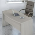 thumbnail image 3 of Pemberly Row Contemporary Engineered Wood L-Shaped Bow Front Desk in Gray Sand, 3 of 6