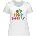 thumbnail image 3 of Inktastic Easter Hip Hop Hooray with Eggs and Carrot Women's Plus Size T-Shirt, 3 of 5