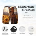 thumbnail image 3 of KLL Vintage Cute Corgi Sunflower for Mens Swim Trunks Quick Dry Swim Shorts with Built-in Compression Liner Funny Swimwear Bathing Suits-XX-Large, 3 of 6
