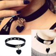 thumbnail image 4 of Nuevo collar de moda para cosplay Harajuku, punk rock, gótico, sexy, de cuero PU, con forma de corazón y pinchos redondos, gargantilla, accesorios para el cuerpo, 4 of 4