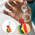 thumbnail image 1 of DEEPCRAFF 4Ud Llaveros Colgantes Con Hamburguesa Colorida Para De Y Accesorios, 1 of 7