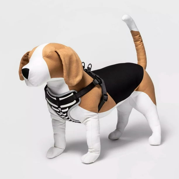 Hyde & EEK! Boutique Skeleton Glow Reflective Dog and Cat Harness S