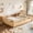 Natural, variant on Queen Size Floor Platform Bed with Full-length Guardrails, Low Profile Queen Bed Frame No Box Spring Needed for Bedroom, White