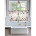 thumbnail image 3 of Sheer Curtains 54 Inch Length 2 Panels Set for Kitchen, Spring Floral Semi Sheer Curtains for Windows, Elegant Flowers Farmhouse Botanical Voile Window Treatments Rod Pocket Curtain, 3 of 7