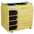 thumbnail image 2 of Wood Designs Trolley Art Cart with Brown Trays, 2 of 2